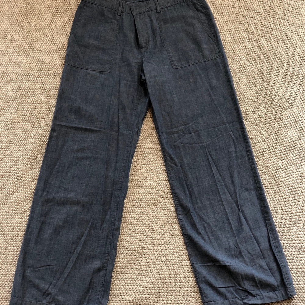 Banana Republic, Chambray, Wide-leg, trouser pants